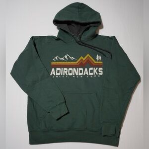 Prairie Mountain Adirondacks Unisex Small Green Hoodie